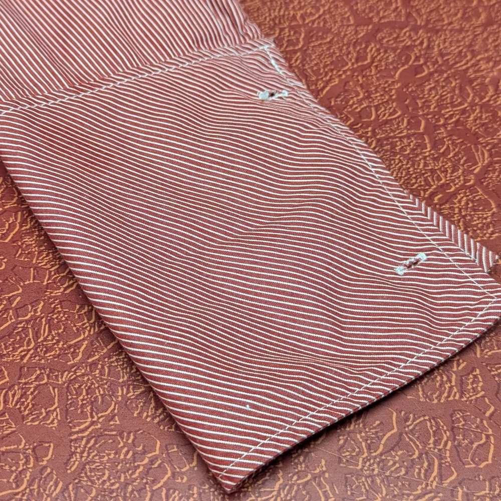 Vintage Y2K Red And White Striped Button Down By Tommy Hilfiger Size L - Picture 6 of 7